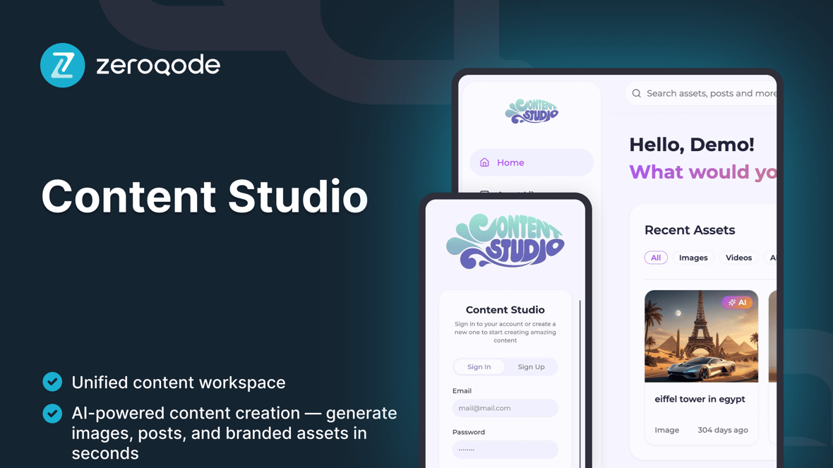 Content Studio screenshot